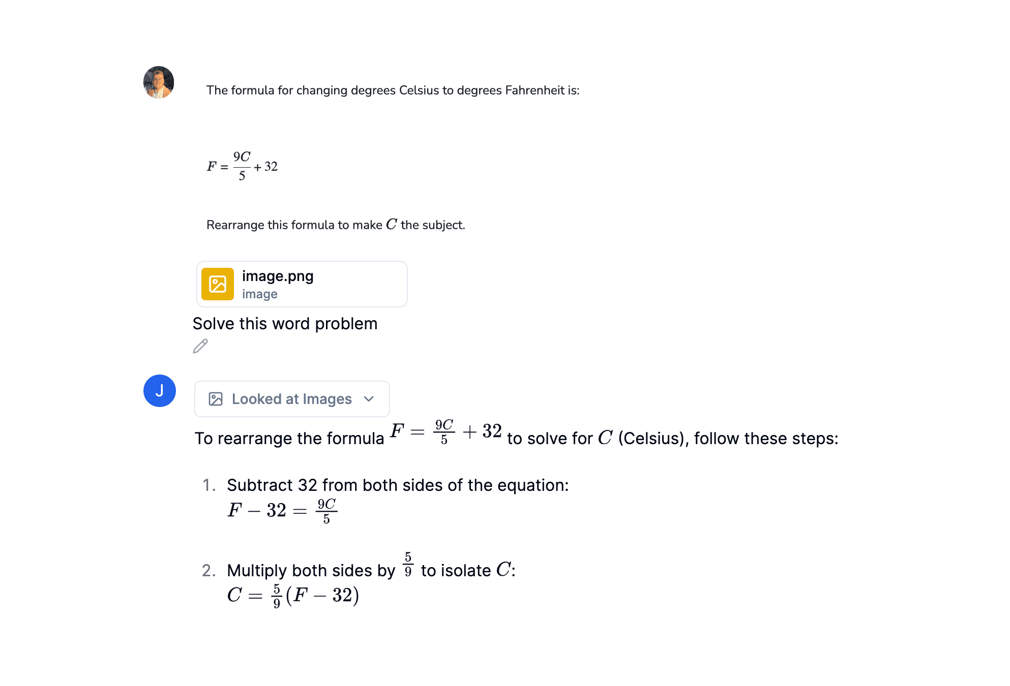 AI solving algebra word problem.